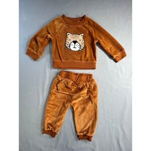 Mick Mack Baby two piece Leopard Cat outfit 3-6 months
